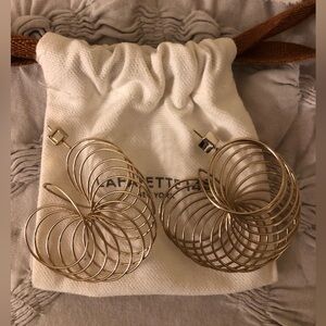 Lafayette 148 New York Silver Oversized Spiral Earrings